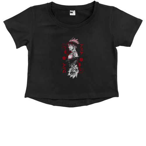 Kids' Premium Cropped T-Shirt - Black Clover Asta - Mfest