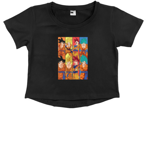 Kids' Premium Cropped T-Shirt - Goku 4 - Mfest