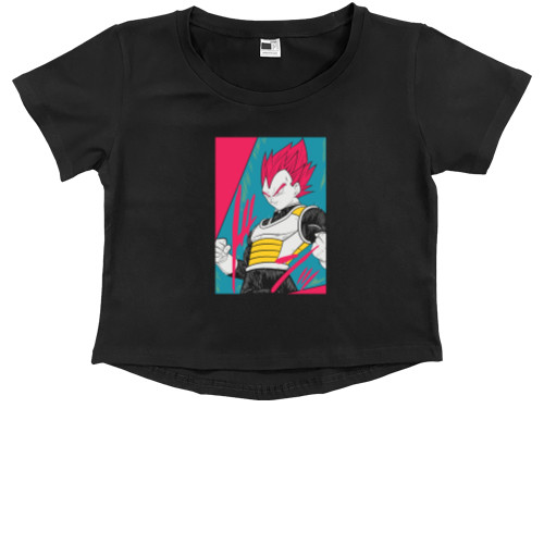 Kids' Premium Cropped T-Shirt - Vegeta Dragon - Mfest