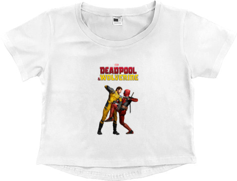 Women's Cropped Premium T-Shirt - Deadpool & Wolverine 2024 - Mfest