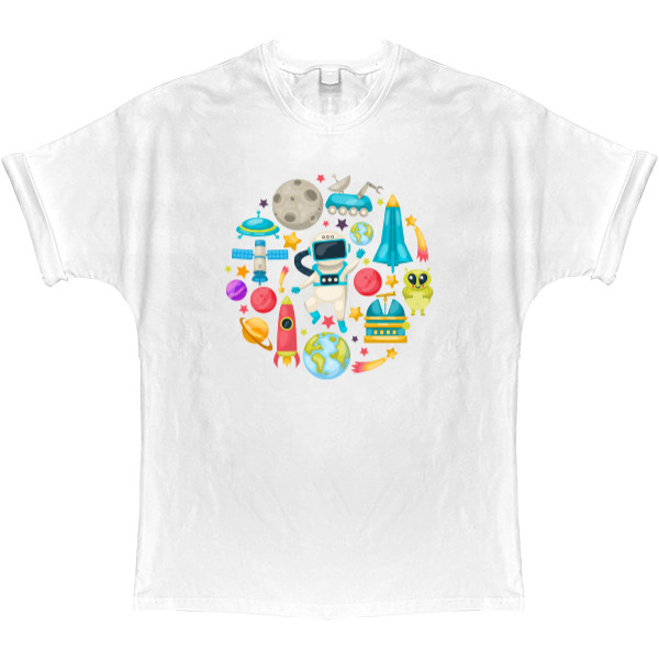 T-shirt Oversize - Space Color Composition - Mfest