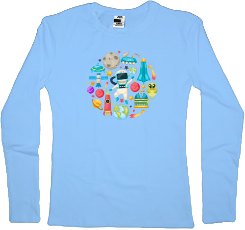 Women's Longsleeve Shirt - Space Color Composition - Mfest