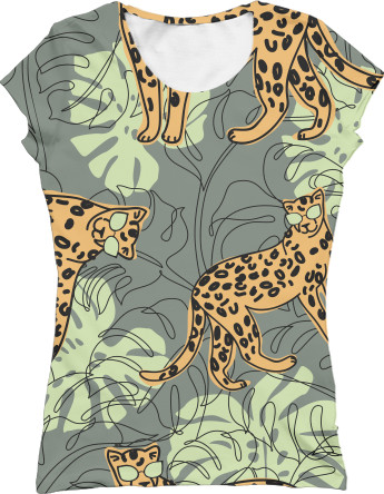 Women's T-Shirt 3D - Leopard - Mfest