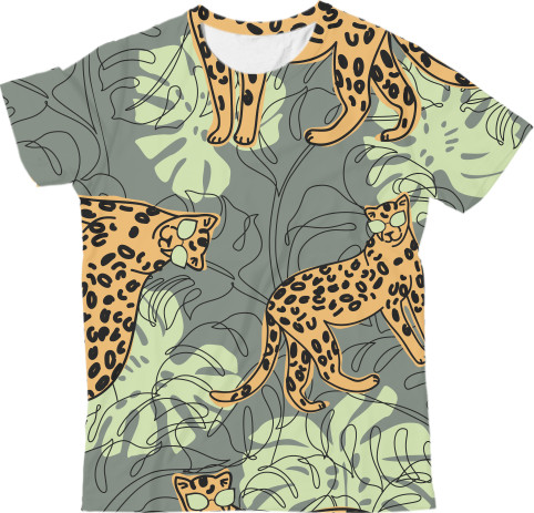 Kids' T-Shirt 3D - Leopard - Mfest