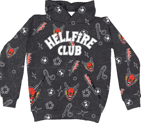 Kids' Hoodie 3D - hellfire club [3] - Mfest