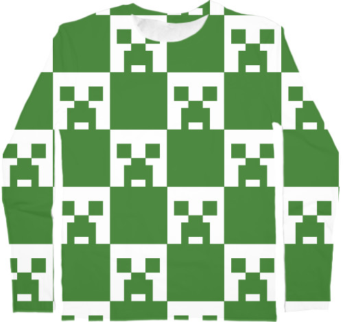 Kids' Longsleeve Shirt 3D - Creeper Minecraft - Mfest