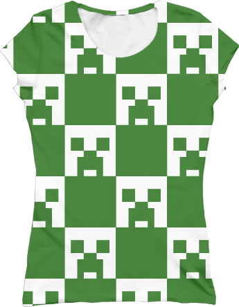 Women's T-Shirt 3D - Creeper Minecraft - Mfest