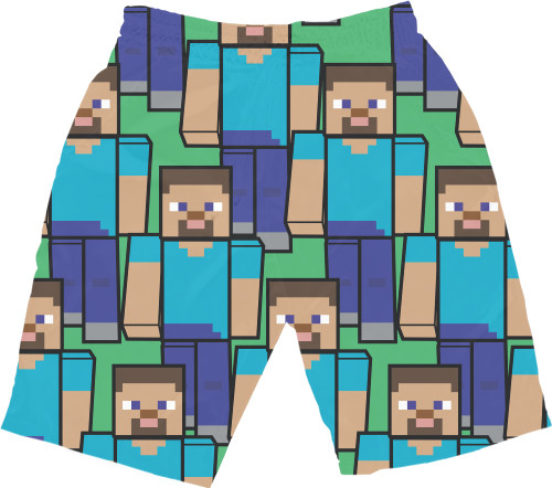 Men's Shorts 3D - Minecraft 50 - Mfest