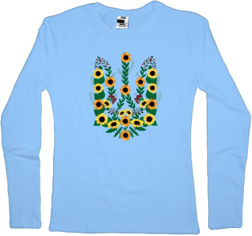 Women's Longsleeve Shirt - Coat of arms with sunflowers - Mfest