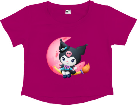 Women's Cropped Premium T-Shirt - Kuromi 15 - Mfest