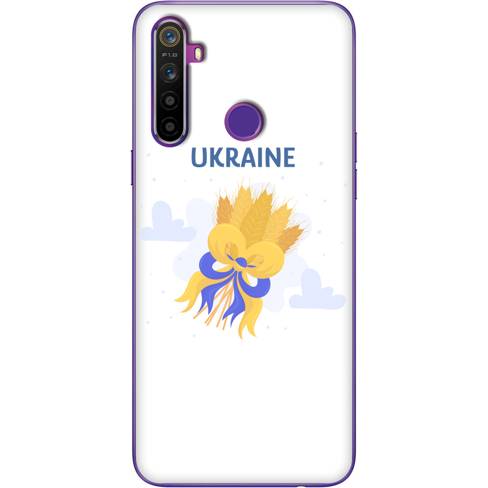 Чехол Realme - Украина с букетом - Mfest