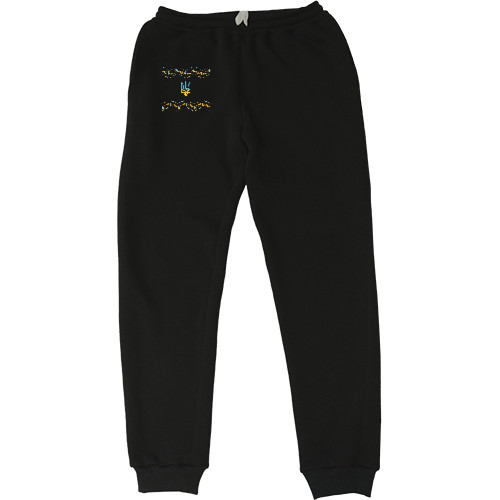 Women's Sweatpants - Coat of arms of Ukraine with an ornament - Mfest