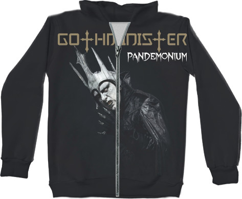 Unisex Zip-through Hoodie 3D - Gothminister - Mfest