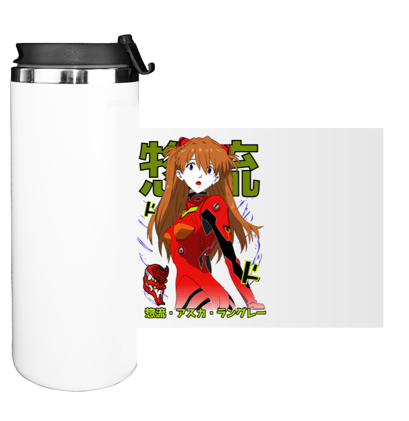 Water Bottle on Tumbler - Evangelion Asuka - Mfest