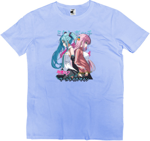 Men’s Premium T-Shirt - Hatsune Miku and Hitori Gotou - Mfest