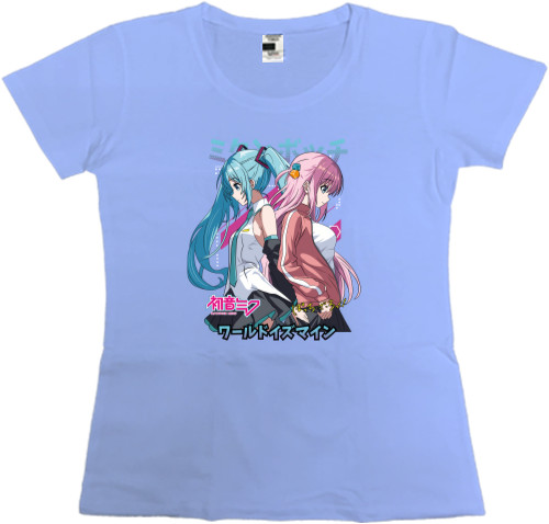 Women's Premium T-Shirt - Hatsune Miku and Hitori Gotou - Mfest