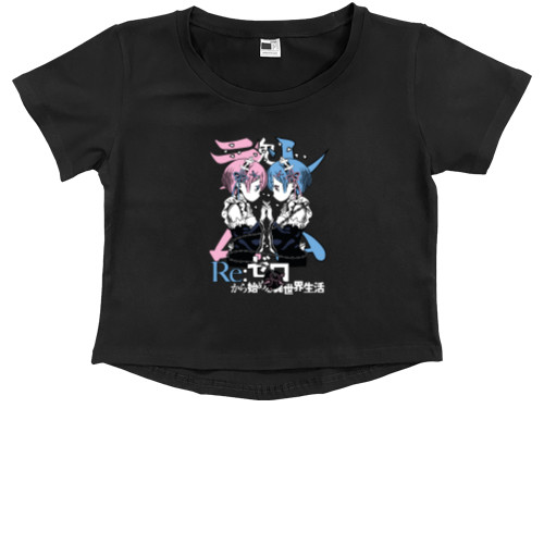 Kids' Premium Cropped T-Shirt - Re Zero - Mfest