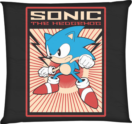 Square Throw Pillow - Sonic the Hedgehog  - Mfest