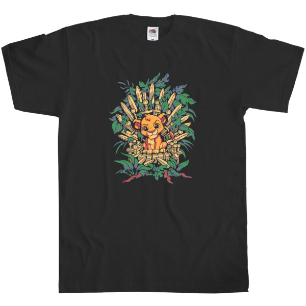 Men's T-Shirt Fruit of the loom -  Lion King on the throne - Mfest