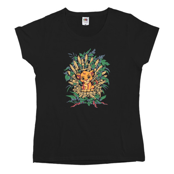 Women's T-shirt Fruit of the loom -  Lion King on the throne - Mfest