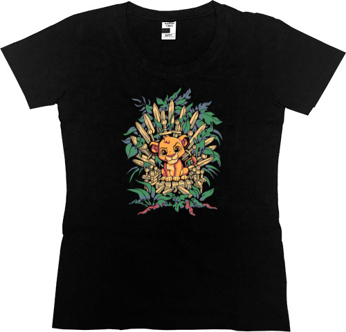 Women's Premium T-Shirt -  Lion King on the throne - Mfest