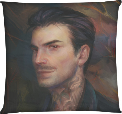 Square Throw Pillow - Lucifer Romance Club - Mfest