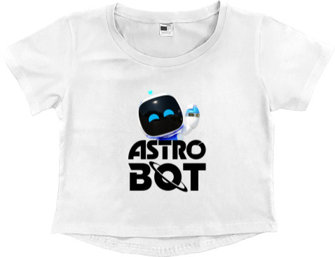 Women's Cropped Premium T-Shirt - Astro Bot 3 - Mfest