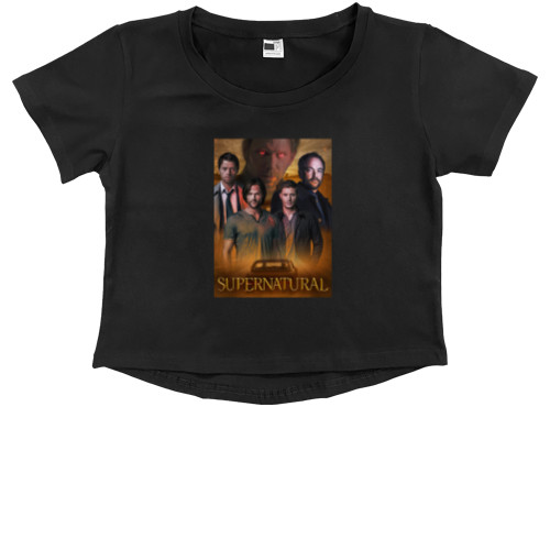 Kids' Premium Cropped T-Shirt - Supernatural - Mfest