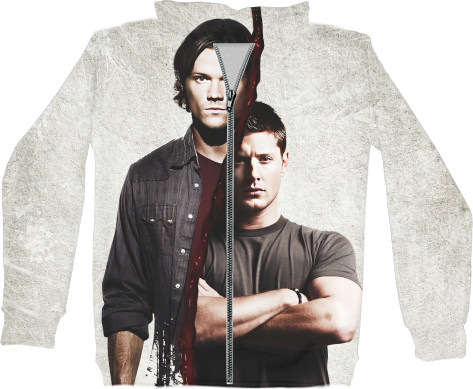 Unisex Zip-through Hoodie 3D - Supernatural 3 - Mfest