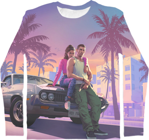 Kids' Longsleeve Shirt 3D - GTA 6 - Mfest