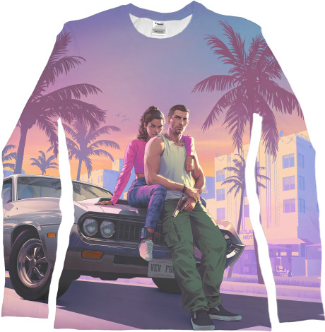 Women's Longsleeve Shirt 3D - GTA 6 - Mfest