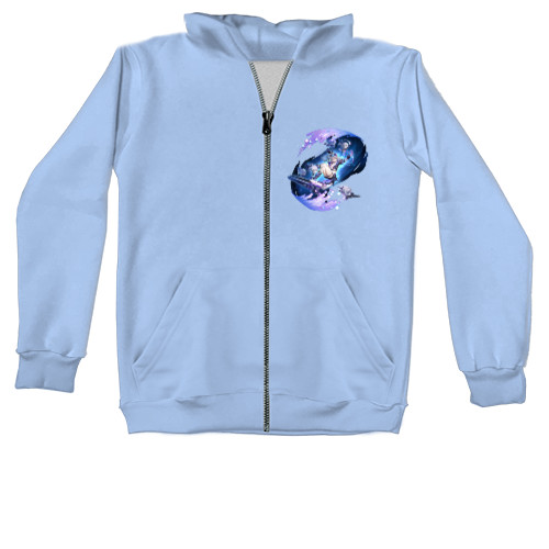 Kids' Zip-through Hoodie - Silver Wolf - Mfest