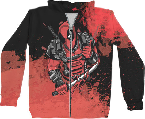 Kids' Zip-through Hoodie 3D - Deadpool 16 - Mfest