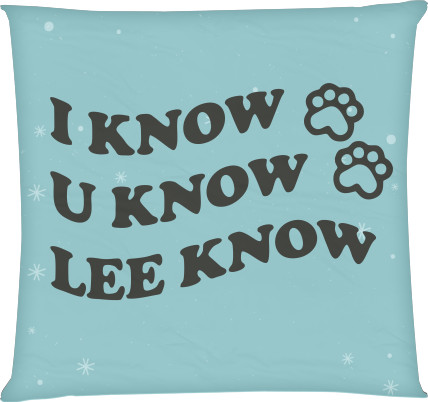 Square Throw Pillow - Lee Know 2 - Mfest