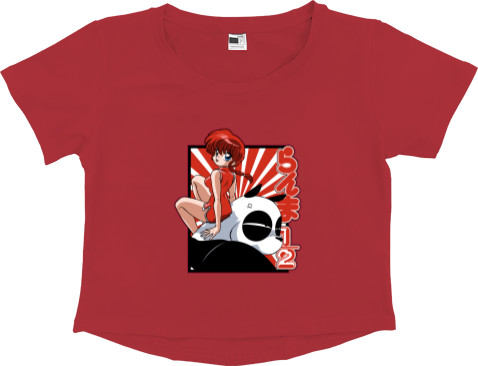 Women's Cropped Premium T-Shirt -  Ranma - Mfest