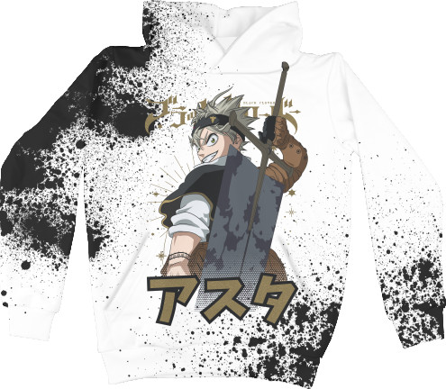 Kids' Hoodie 3D - Asta Black Clover - Mfest