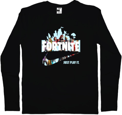 Kids' Longsleeve Shirt - Just play it Fortnite - Mfest