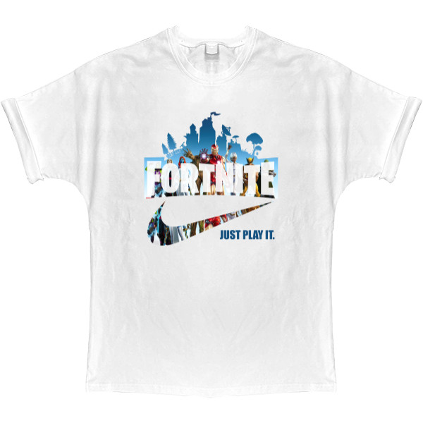 T-shirt Oversize - Just play it Fortnite 2 - Mfest