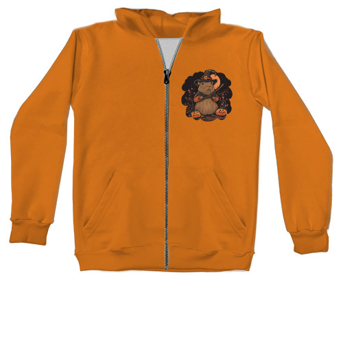 Unisex Zip-through Hoodie - Capybara Halloween - Mfest