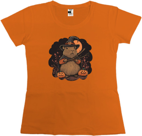 Women's Premium T-Shirt - Capybara Halloween - Mfest