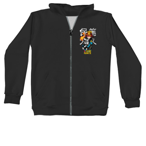 Unisex Zip-through Hoodie - Fire Force Shinra Kusakabe - Mfest