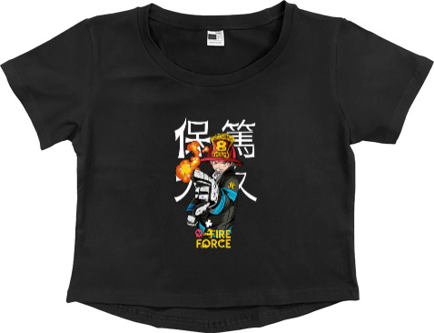 Women's Cropped Premium T-Shirt - Fire Force Shinra Kusakabe - Mfest