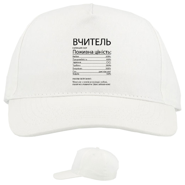 Baseball Caps - 5 panel - A teacher is a nutritional value - Mfest