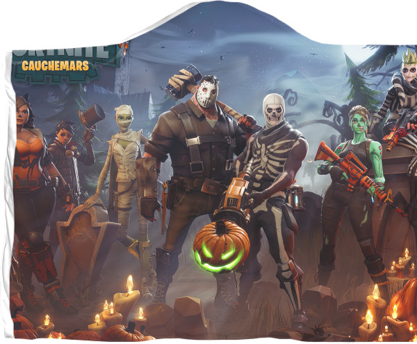 Плед з капюшоном 3D - Fortnite Halloween - Mfest