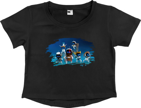 Women's Cropped Premium T-Shirt - Astro Bot God of War - Mfest