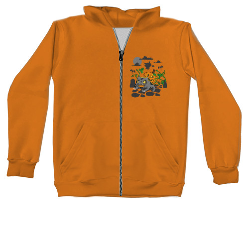 Kids' Zip-through Hoodie - Bulbasaur Halloween - Mfest