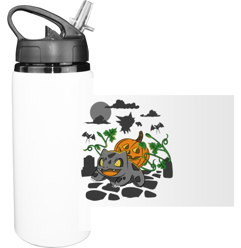 Sport Water Bottle - Bulbasaur Halloween - Mfest