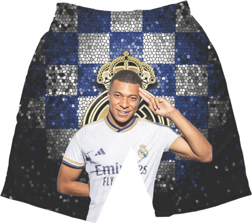 Kids' Shorts 3D - Kylian Mbappe real madrid - Mfest