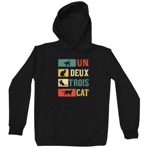 Kids' Premium Hoodie - Un Deux Trois Cat - Mfest