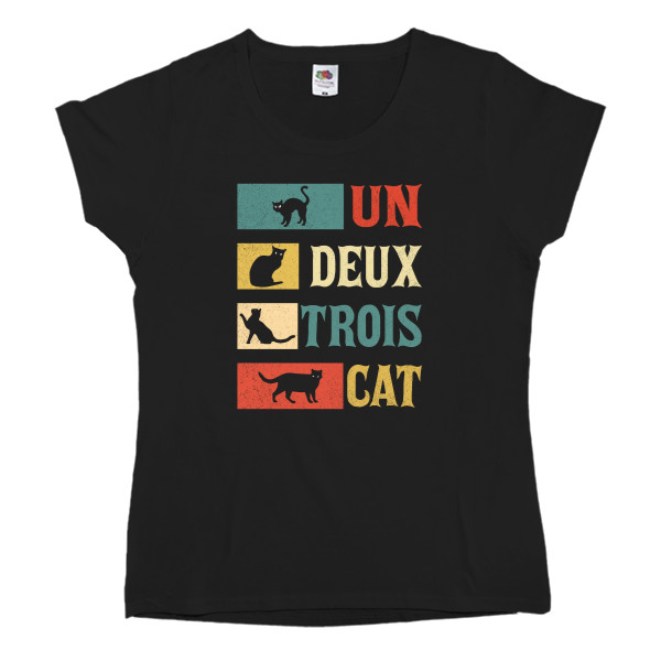 Women's T-shirt Fruit of the loom - Un Deux Trois Cat - Mfest